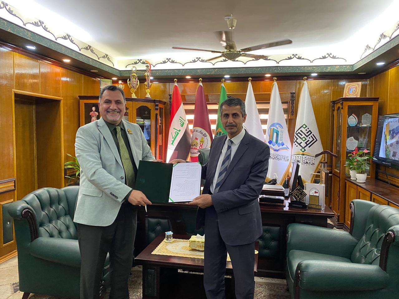 University of Basrah signs a memorandum of cooperation with the Dean University in the holy Karbala .